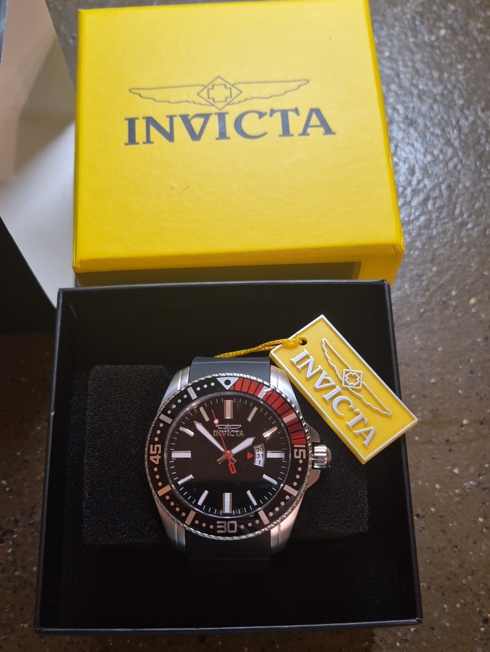 Invicta Black and Red Sport Diver Watch